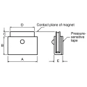 Southco Black Polypropylene Magnetic Catch 46N 31.8mm 02-30-121-10