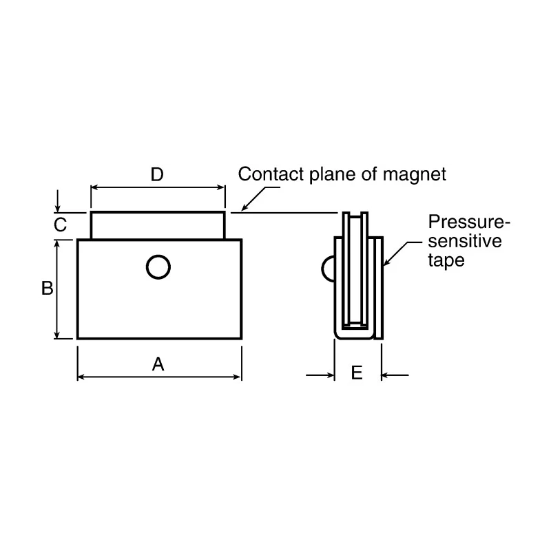Southco Black Polypropylene Magnetic Catch 46N 31.8mm 02-30-121-10