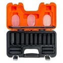 Bahco 14-Piece 1/2 in Standard Impact Socket Set DD/S14, Alloy Steel, Phosphate Finish, 375mm Overall Length