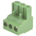 TE Connectivity Buchanan Series Pluggable Terminal Block 3-Contact 5 mm Pitch 1 Row 300V AC Male Connector 15A 796640-3