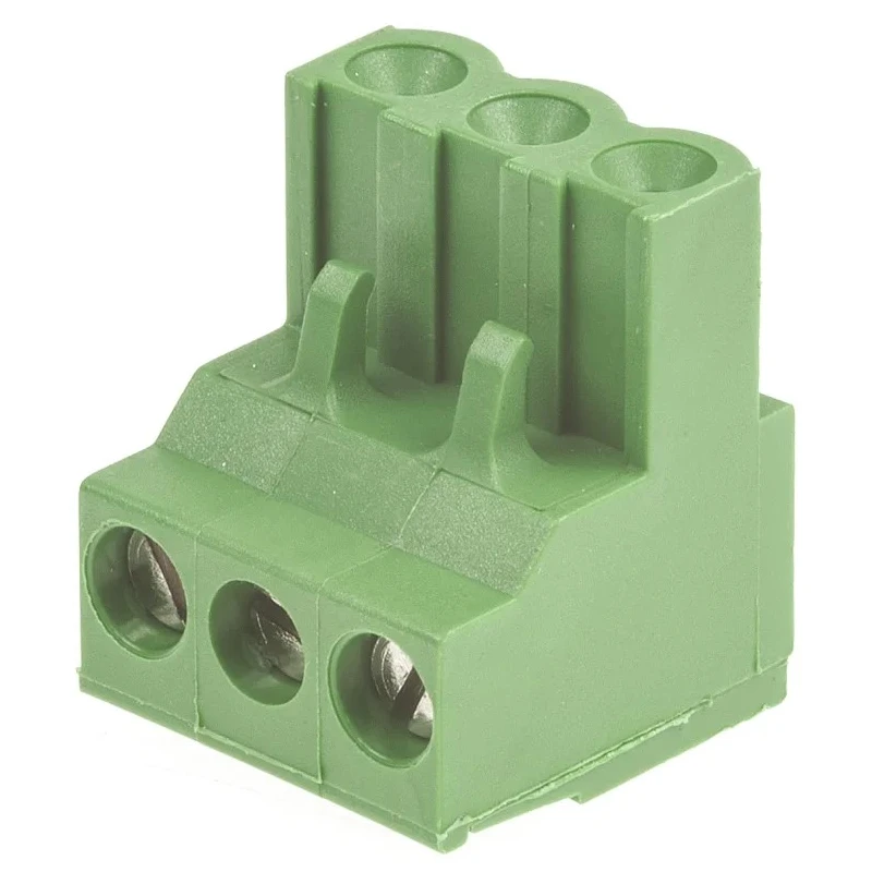 TE Connectivity Buchanan Series Pluggable Terminal Block 3-Contact 5 mm Pitch 1 Row 300V AC Male Connector 15A 796640-3