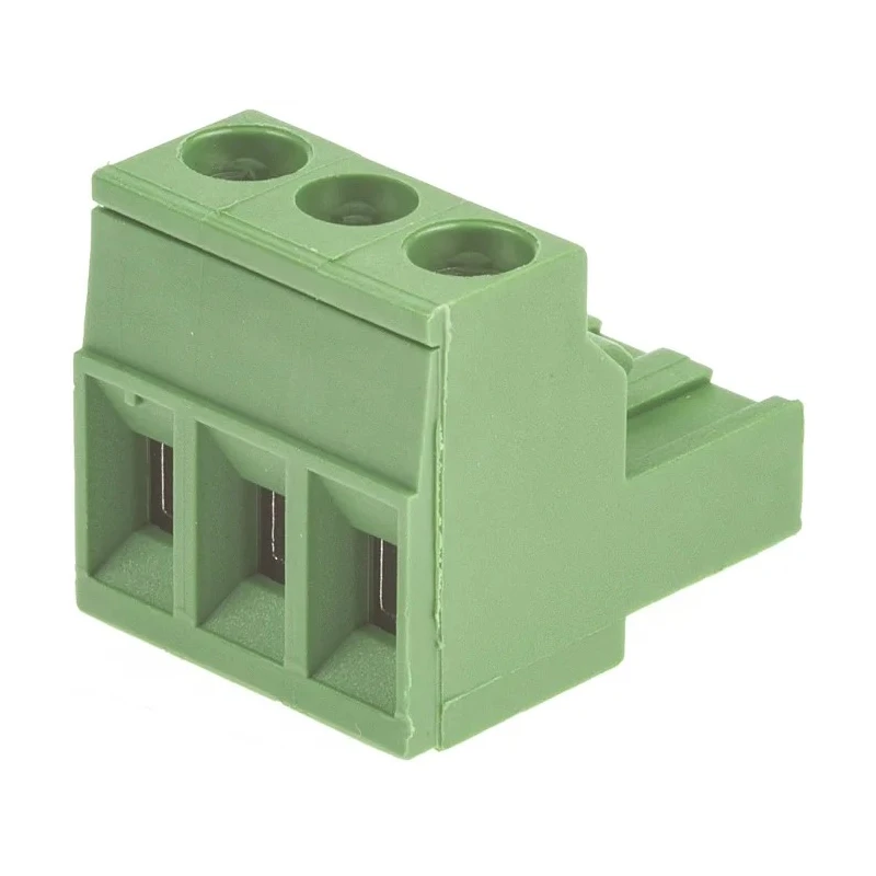 TE Connectivity Buchanan Series Pluggable Terminal Block 3-Contact 5 mm Pitch 1 Row 300V AC Male Connector 15A 796640-3