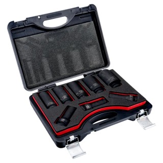 Bahco 8-Piece 19.05 mm Square Drive Alloy Steel Hexagon Impact Socket Set, Phosphate Finish K8906M/8