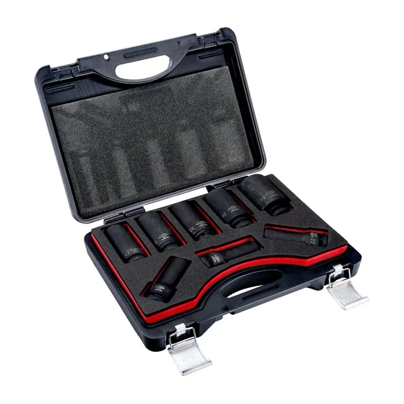 Bahco 8-Piece 19.05 mm Square Drive Alloy Steel Hexagon Impact Socket Set, Phosphate Finish K8906M/8
