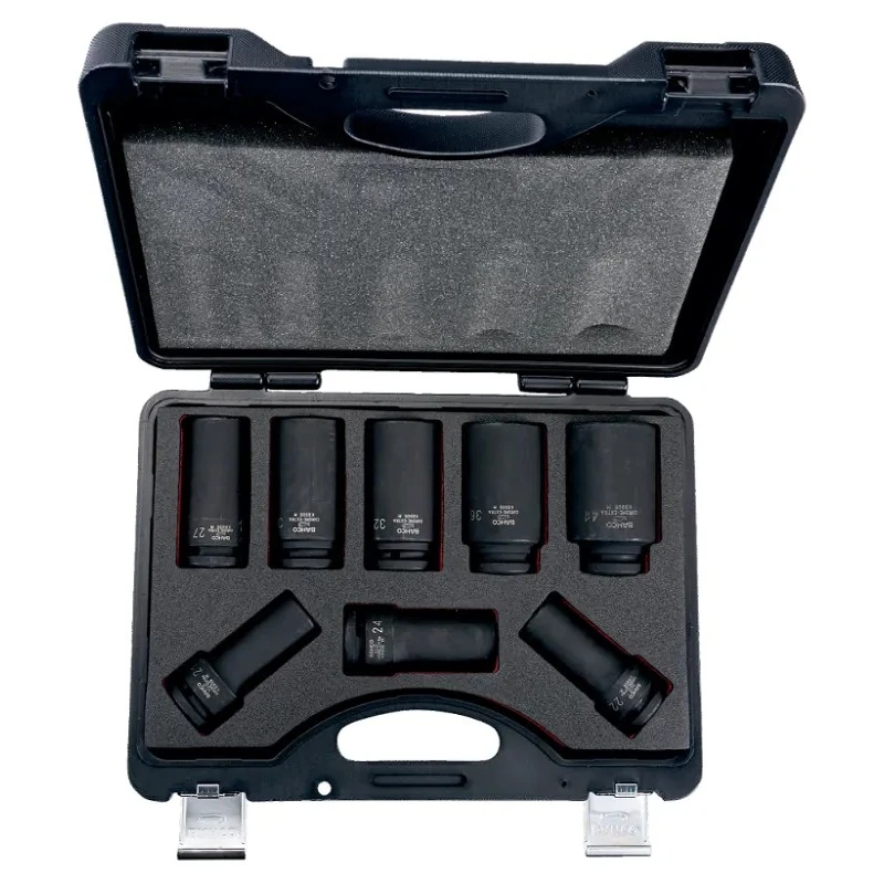 Bahco 8-Piece 19.05 mm Square Drive Alloy Steel Hexagon Impact Socket Set, Phosphate Finish K8906M/8