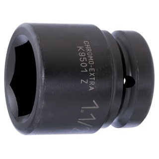 Bahco 25.4 to 3.175 mm Hexagon Drive 25.4 mm Impact Socket 62mm Length K9501Z-1.1/8