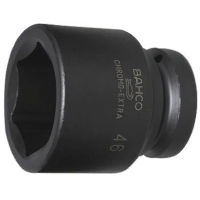 Bahco 65 mm 38.1 mm Drive Square Impact Socket, Hexagon Type, Alloy Steel, Black Finish, 95mm Length K9801M-65