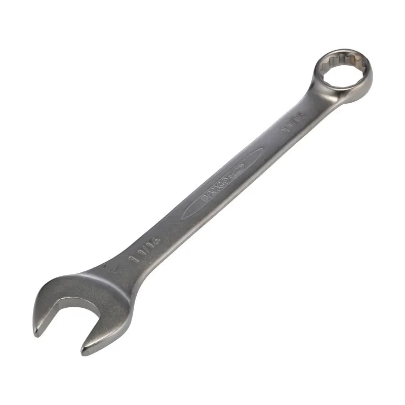 Bahco Combination Spanner 1-1/16 in, Alloy Steel Chrome Finish, Offset Head 15°, 310mm Overall Length 111Z-1.1/16