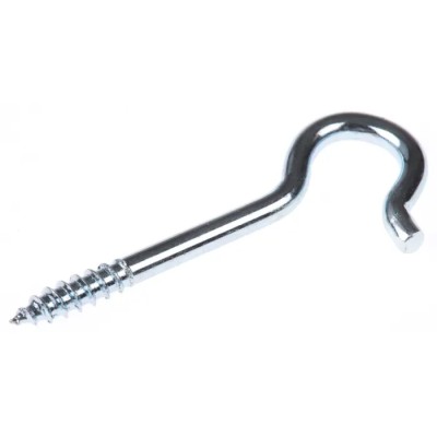 RS PRO Steel J Hook Galvanised 53mm Overall Length 7mm Thread Length 10mm Hook Inside Diameter 397-5418