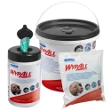 WYPALL Wet Cleaning Wipes Single-Ply Disposable Cleaning Cloths Green 27 cm x 27 cm, Bucket of 540 Sheets 7775