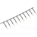 TE Connectivity Micro Timer II Series Male Crimp Terminal, 10A Current, 17–20 AWG Wire Size, Tin Plating 963904-1