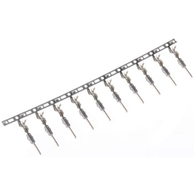 TE Connectivity Micro Timer II Series Male Crimp Terminal, 10A Current, 17–20 AWG Wire Size, Tin Plating 963904-1