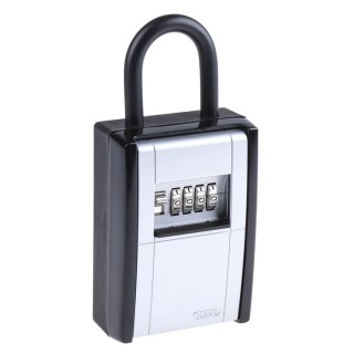 ABUS Key Lock Box Zinc Material Shackle Mount Black Silver 175mm Height 80mm Width 43mm Depth 797