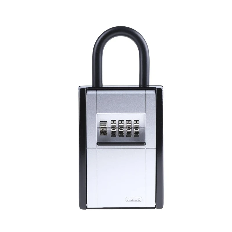 ABUS Key Lock Box Zinc Material Shackle Mount Black Silver 175mm Height 80mm Width 43mm Depth 797