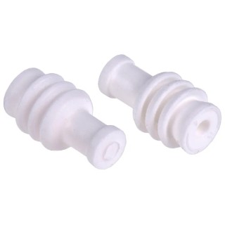 TE Connectivity Automotive Connector Seal Female Cavity Plug Silicone Housing Grey 963143-1