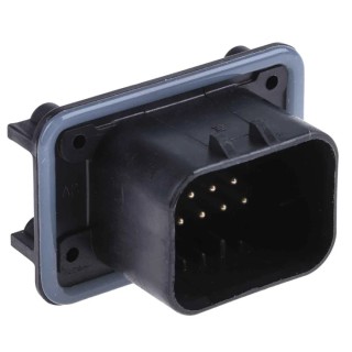 TE Connectivity Ampseal Automotive Connector Female Green Through Hole 14 Way Solder Termination 10A 1-776267-1