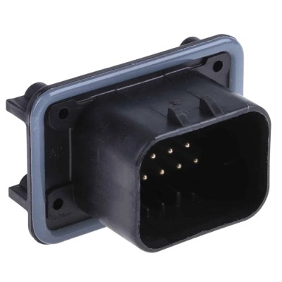 TE Connectivity Ampseal Automotive Connector Female Green Through Hole 14 Way Solder Termination 10A 1-776267-1