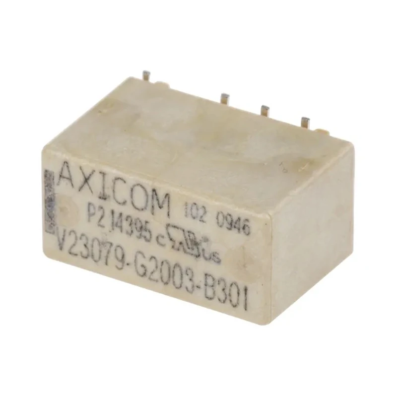TE Connectivity PCB Signal Relay 12V dc Coil 2A DPDT with Gold Plated Contacts V23079G2003B301