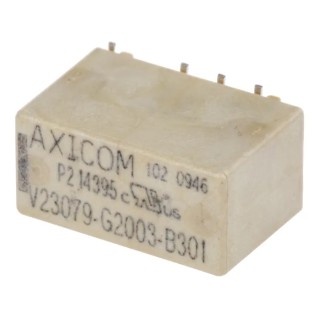 TE Connectivity PCB Signal Relay 12V DC Coil 2A DPDT Gold Plated Contacts V23079G2003B301
