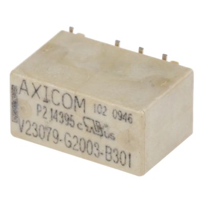TE Connectivity PCB Signal Relay 12V DC Coil 2A DPDT Gold Plated Contacts V23079G2003B301