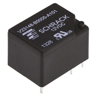 TE Connectivity PCB Power Relay, 12V dc Coil, 7A Switching Current, SPDT 1393204-7