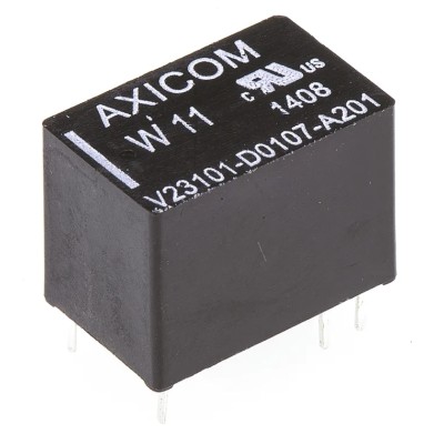 TE Connectivity PCB Signal Relay 24V DC Coil, 1.25A SPST, W11 Series V23101D 107A201