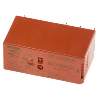 TE Connectivity PCB Power Relay, 115V AC Coil, 8A Switching Current, DPDT, Gold Plated Contacts, RT2 Series 9-1393243-2