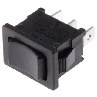 TE Connectivity SPDT On-Off-On Rocker Switch Panel with Black Rectangular Actuator, 16A, 28V dc, IP66 PRASD3-16F-BB000
