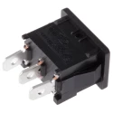 TE Connectivity SPDT On-Off-On Rocker Switch Panel with Black Rectangular Actuator, 16A, 28V dc, IP66 PRASD3-16F-BB000