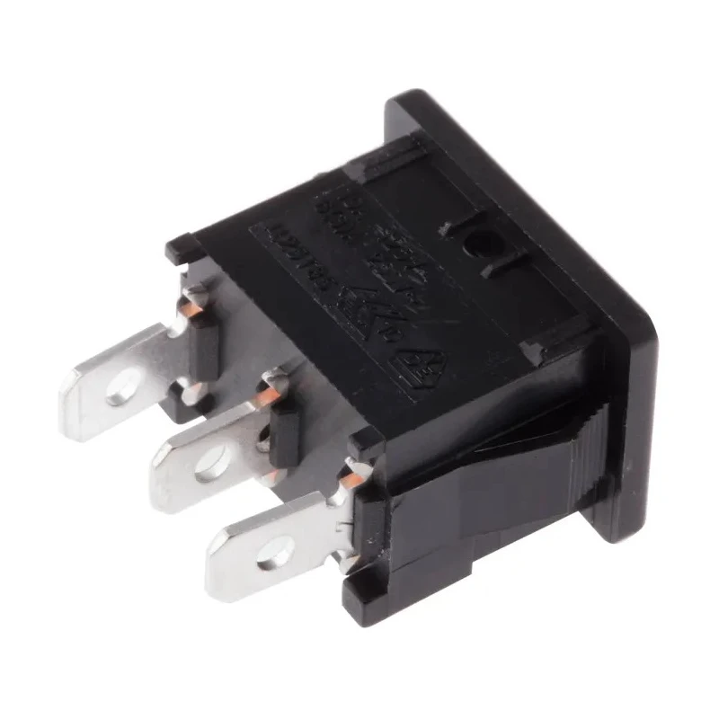 TE Connectivity SPDT On-Off-On Rocker Switch Panel with Black Rectangular Actuator, 16A, 28V dc, IP66 PRASD3-16F-BB000