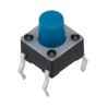 TE Connectivity Blue Tactile Switch Button 3.4 mm SPST 50mA 24 V dc Through Hole 1-1825910-0