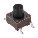TE Connectivity Black Tactile Switch Button 3.4 mm SPST 50mA 24V dc Surface Mount FSM6JSMATR