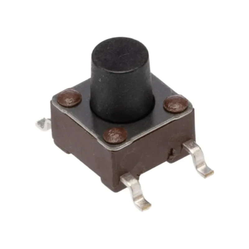 TE Connectivity Black Tactile Switch Button 3.4 mm SPST 50mA 24V dc Surface Mount FSM6JSMATR