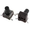 TE Connectivity Black Tactile Switch Button 5.9 mm SPST 50mA 24 V dc Surface Mount FSM8JSMA