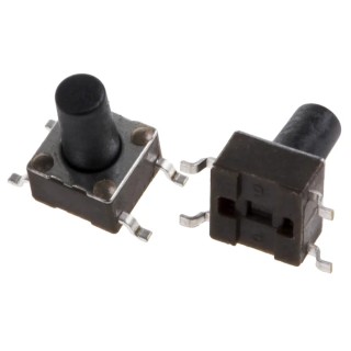 TE Connectivity Black Tactile Switch Button 5.9 mm SPST 50mA 24 V dc Surface Mount FSM8JSMA