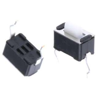 TE Connectivity White Tactile Switch Button 1.5 mm SPST 50mA 24 V dc Through Hole 1825965-1