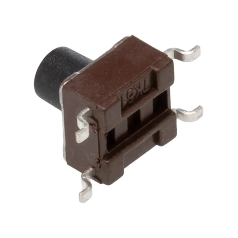 TE Connectivity Black Tactile Switch Button 3.4 mm SPST 50mA 24 V dc Surface Mount FSM6JSMATR