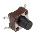 TE Connectivity Black Tactile Switch Button 3.4 mm SPST 50mA 24 V dc Surface Mount FSM6JSMATR