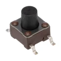 TE Connectivity Black Tactile Switch Button 3.4 mm SPST 50mA 24 V dc Surface Mount FSM6JSMATR