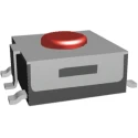 TE Connectivity Red Tactile Switch Button SPST 50mA 24 V dc Surface Mount 0.27mm FSM1LPA