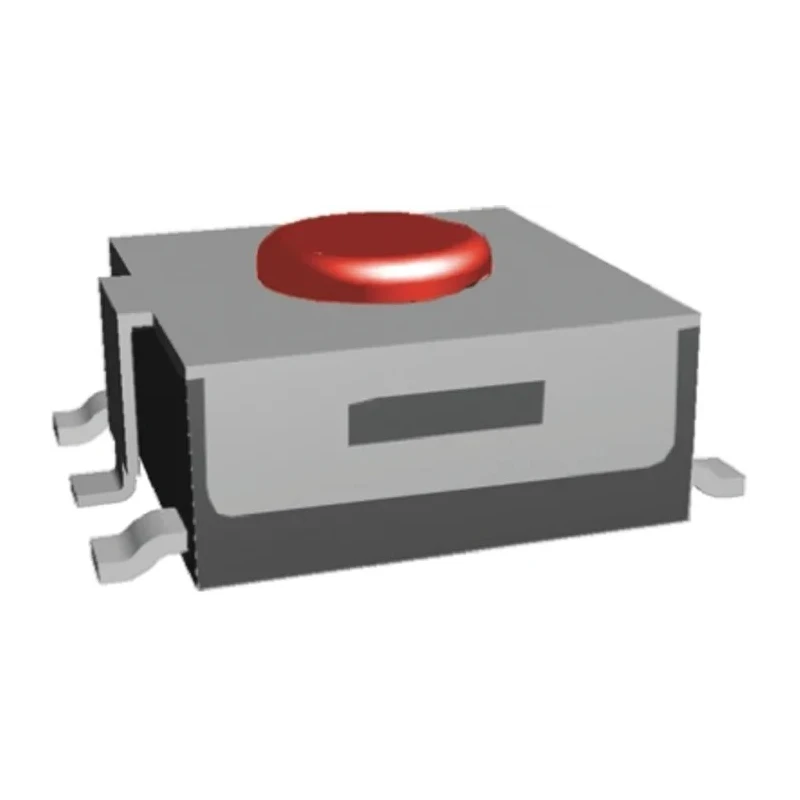TE Connectivity Red Tactile Switch Button SPST 50mA 24 V dc Surface Mount 0.27mm FSM1LPA