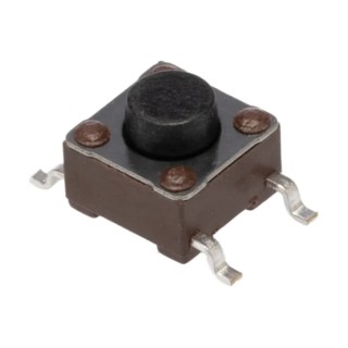 TE Connectivity Black Tactile Switch Button 1.4 mm SPST 50mA 24 V dc Surface Mount FSM4JSMATR