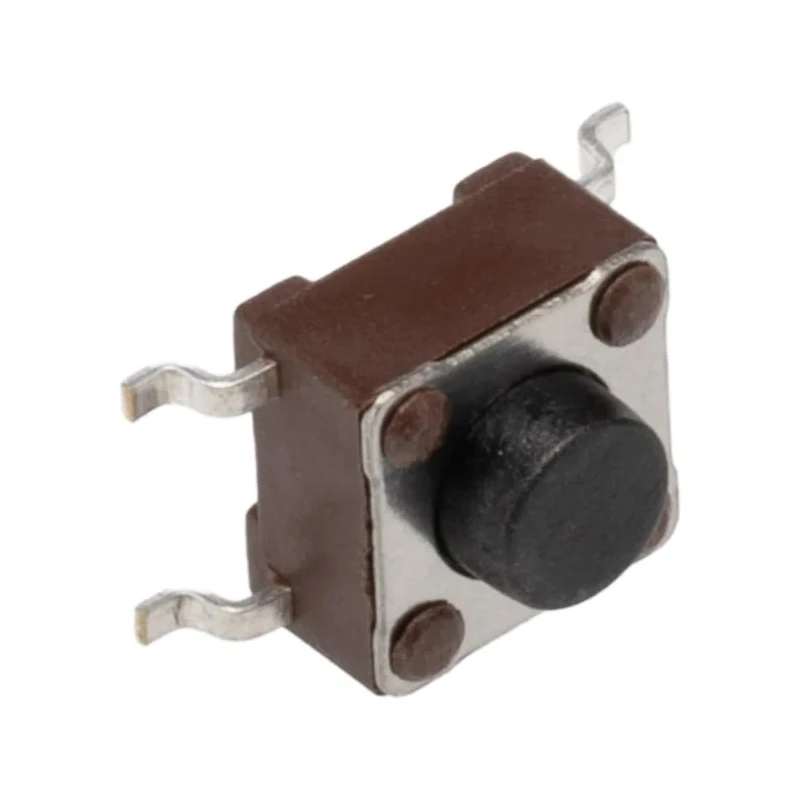 TE Connectivity Black Tactile Switch Button 1.4 mm SPST 50mA 24 V dc Surface Mount FSM4JSMATR