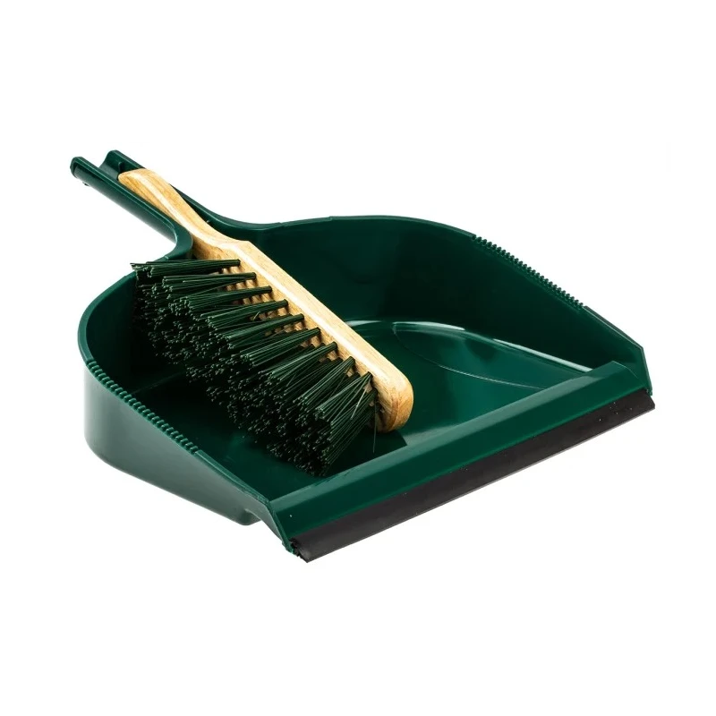 RS PRO Green Dustpan & Brush Set for Hygiene Cleaning with Plastic Bristles 790-6885
