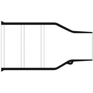 TE Connectivity Heat Shrink Boot Straight LFH Polyolefin Adhesive Backing Black 52 mm 202K174-100/180-0