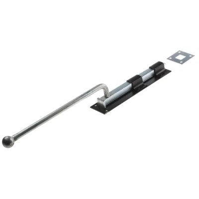 RS PRO Steel Epoxy Black Monkey Tail Door Bolt 450 mm 894-6749