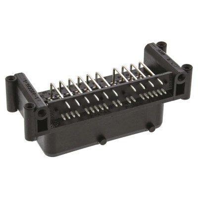 TE Connectivity Junior Power Timer Series Right Angle Through Hole PCB Header 29 Contact 5 mm Pitch 3 Row 1-963221-1