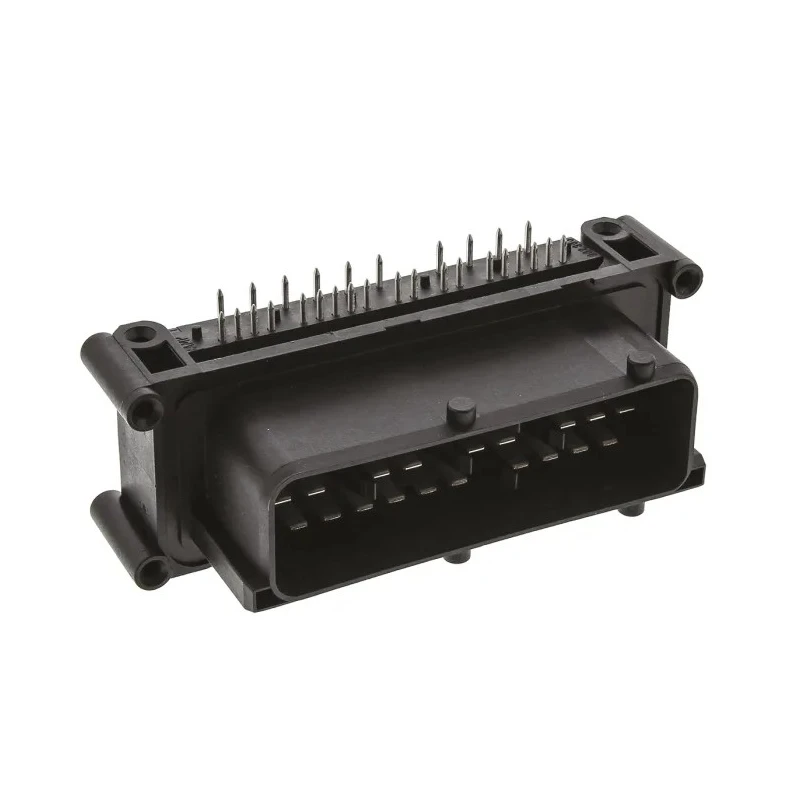 TE Connectivity Junior Power Timer Series Right Angle Through Hole PCB Header 29 Contacts 5 mm Pitch 3 Row 1-963221-1