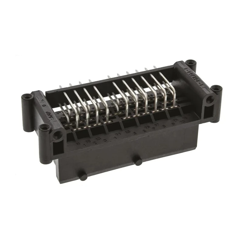 TE Connectivity Junior Power Timer Series Right Angle Through Hole PCB Header 29 Contacts 5 mm Pitch 3 Row 1-963221-1