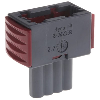 TE Connectivity Junior Power Timer Automotive Connector Female Grey Cable 4 Way Crimp Termination 2-963207-1